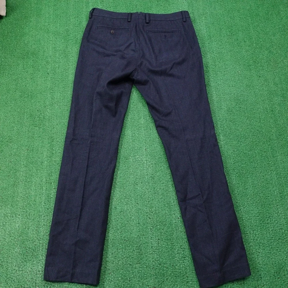 Bonobos‎ Pants Mens 34x34 Blue Tweed Slim Dress Flat Front Cotton Pockets